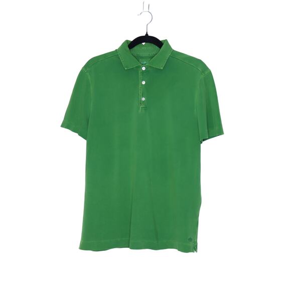 MARTIN + OSA Short Sleeve Polo Green Collared Lightweight Knit Casual Men's M - Picture 1 of 8